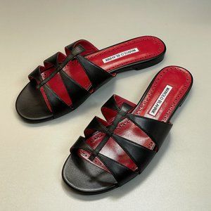 Manolo Blahnik Noorasan Leather Sandals